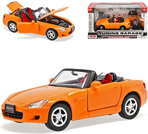 Generisch Hon-da S2000 S 2000 Gelb Mit Tuningteilen 1/24 Motormax Modellauto Modell Auto