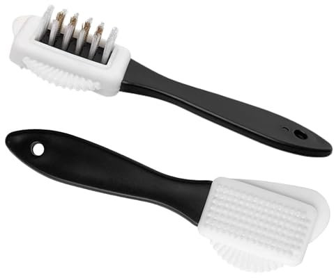Shoe Clinic Nubuck & Suede Brush for Shoes | Remove Dirt & Restore Nap | 4-Sided for Complete Preparation & Gentle Cleaning of Footwear | Cleaner For Boots, Trainers, Uggs & More