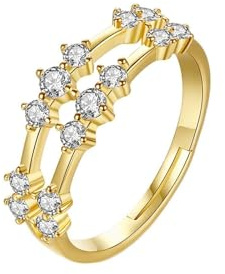 Tolldek Hochzeitsring 750 Gold, Diamant Klassiker Pärchen Ringe, Freundschaftsringe 18K Gelbgold Echt Gold, 57 (18.1)