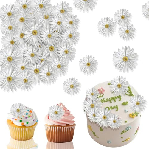Marguerite Comestibles Toppers Gâteau,Marguerites en Azyme