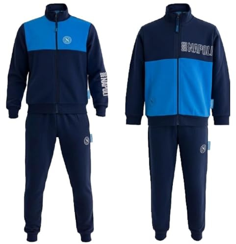 Generico Tuta Napoli Cotone Felpato Tuta Homewear Full Zip | Pigiami Calcio Personalizzati Con Nome e Numero PS 46663