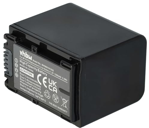 vhbw 1x Akku kompatibel mit Sony HDR-CX220E, HDR-CX180ER, HDR-CX180 Videokamera Camcorder (1300 mAh, 7,2 V, Li-Ion) + Infochip