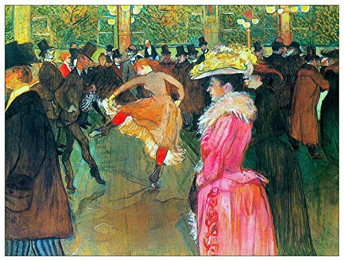 ArtPlaza TW92599 Toulouse-Lautrec - Ball in the Moulin Rouge Dekorative Paneele, Holz MDF, Multifarbiert, 120x90 Cm