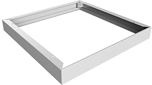 Proventa® Einbaurahmen für LED-Panel 62 x 62 cm,weiß, 70 mm Höhe, Aluminium, zur Aufputzmontage von Standard und Backlit LED-Panels an Decke oder Wand