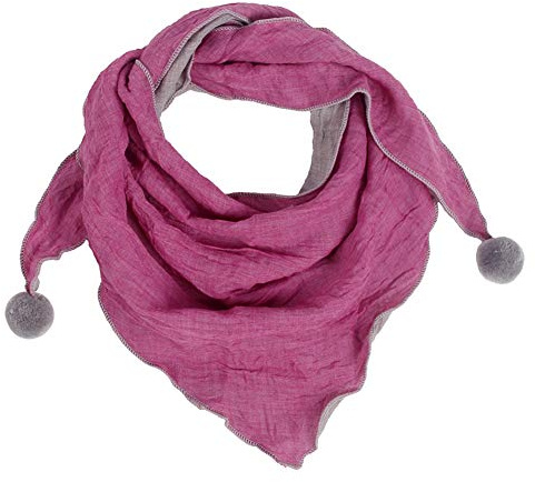 Asudaro Baby Schal Junge Mädchen Halstuch Kopf Hals Kinderschal Niedlich Dreieck Baumwollschals mit Haarball Halstücher Hals Wärmer für Winter Herbst Rose