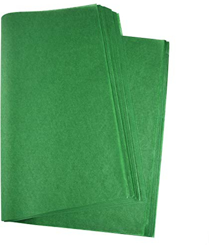 Miahart Weihnachtliches Seidenpapier, 60 Blatt, 50 x 35 cm für DIY und Basteln, Geschenktüten, Dekorationen, Geschenkpapier grün