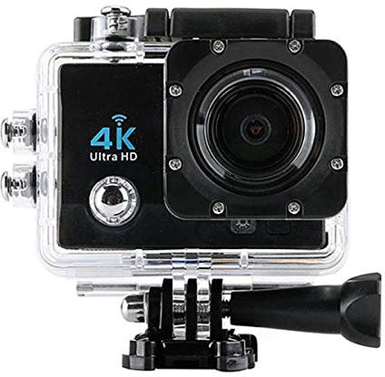 W WONECT Camara Deportiva 4K Q3H WiFi 170 Grados Carcasa Sumergible. Camara Sumergible con Caja Protectora para Deportes. Conexión WiFi Desde App para móvil