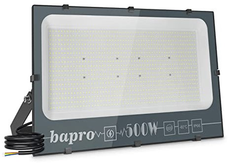 500W Faretto LED da Esterno, Proiettore Faretto LED 51000LM Fari di Sicurezza, 3000K Bianco Caldo Faretto da Esterno Impermeabile IP66 per Giardino Cortile, Illuminazione Interna ed Esterna