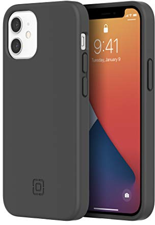 Incipio Organicore Case Compatible with iPhone 12 Mini (5.4 Inches) [Compostable & Plant-Based Materials] I 2.4 m Drop Resistant I Qi Compatible Cover I Shockproof Mobile Phone Case Black