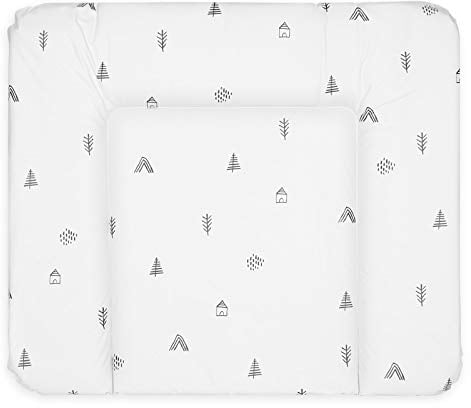BONKY® Wickelauflage 85x72 cm - weiche Wickelunterlage - Baby Wickeltischauflage - Wasserdischt - Abwaschbar - Made in EU - 100% Oeko TEX - Mono 2A