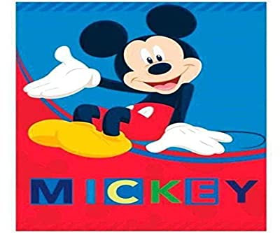 Texidea Disney Mickey Mouse Fleece Blanket | 100 x 140 cm | Machine Washable up to 40°