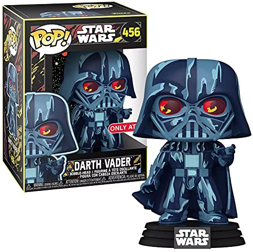Funko POP! Star Wars Retro Art Exclusive Darth Vader #456 w/ Acrylic Case