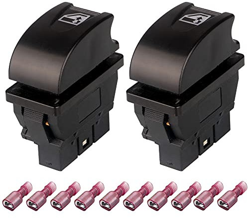 Gebildet 2pcs Interruptor Universal de 5pin para Ventanilla Eléctrica para Automóvil Momentáneo Botón de Interruptor de Elevación de Vidrio para Ventanilla Eléctrica para Automóvil DC12V 24V/20A