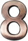 4 Inch 3D Mailbox Number, Self Adhesive House Number Waterproof Door Street Number Stickers for Home Apartment (NO.8)