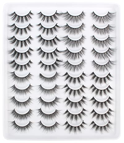 3D Künstliche Wimpern Natürlicher Look 20 Paar Wispy Wimpern Pack Fake Lashes Verschieden 5 Stile Für Den Täglichen Gebrauch Wiederverwendbare Wimpern Katzenaugen…