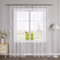 CORLIF Voile Gardine mit Kräuselband Vorhang Ausbrenner Muster Transparente Gardinen Wohnzimmer Schlafzimmer Gardinenschals Weiß BxH 140x225cm 1 Stück