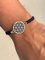 Armband Lebensblume, Blume des Lebens silber, Geschenke für Frauen, Armband Damen, handgemachter Schmuck (Dunkelblau)
