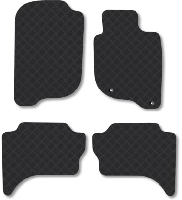 Mitsubishi L200 (2015-2022) 3mm Rubber Car Mats | Tailored Fit Durable Floor Mats Full Coverage Protection Waterproof Accessories Easy Clean Anti Slip Made in the UK