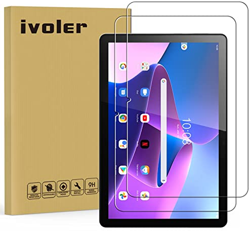 ivoler 2 Piezas Protector de Pantalla para Lenovo Tab M10 Gen 3 10.1 Pulgadas 2022, Cristal Vidrio Templado Premium, 9H Dureza, Antiarañazos, Sin Burbujas