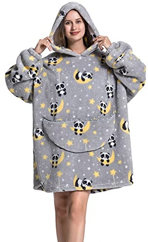 SALWINGS Hoodie-Decke, übergroßer tragbarer Hoodie mit Ärmeln, warme, gemütliche Sweatshirt-Decke für Erwachsene, riesige Hoodie-Decken für Damen und Herren, Einheitsgröße