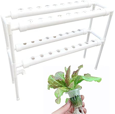Gorgivous 2 Schichten 4-Rohr-Hydrokultur-Pflanzen-Growkit, Hydroponik-System-Gemüse, 36-Pflanzen-Standort-Gemüse-Gärtnerei automatisch