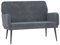 vidaXL Sitzbank, Bank Polsterbank mit Rückenlehne Armlehne, Sofa Flurbank für Wohnzimmer, Garderobenbank Metallgestell, Modern, Dunkelgrau Samt