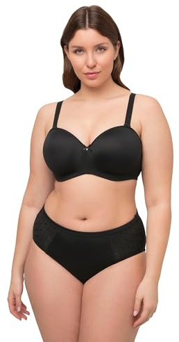 Ulla Popken Multiway-Bra, Reggiseno Donna, Schwarz,