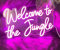 Panneau néon LED « Welcome to the Jungle » pour décoration murale - Panneau lumineux USB pour jardin, maison, porche, magasin, Noël, salon, bar (41,9 x 27,9 cm)
