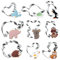 9-teiliges Ausstechformen-Set mit Tiermotiven, Metall, Koala, Waschbär, Elefant, Fuchs, Igel, Schildkröte, Pinguin, Küken, Vogelform, Ausstechformen zum Backen von Bienen, Partyzubehör
