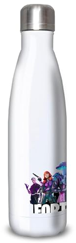Gourde/Bouteille d'eau en Aluminium - Acier Inoxydable (thermos 24h) réutilisable 330ml à 750ml, Battle Royale Team (Acier inoxydable, Bouteille (isotherme, bouchon rond) 500ml)