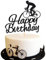 Arthsdite 1 x Tortenaufsatz mit Fahrrad-Motiv Happy Birthday, für Geburtstagsparty, Kuchendekoration, Sport-Thema