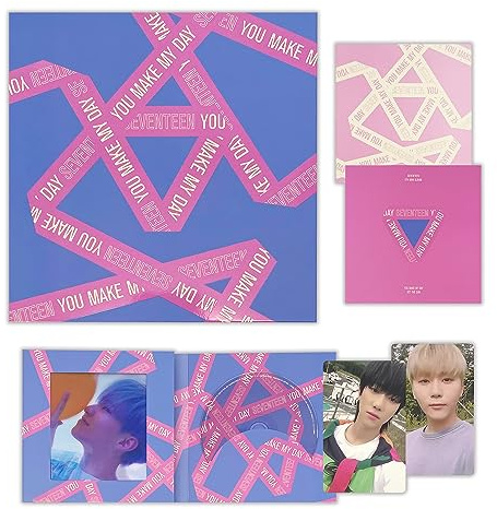 SEVENTEEN - 5th Mini Album [YOU MAKE MY DAY] (Re-release) (SET THE SUN Ver.) Out Box + Photobook + Lyrics + CD-R + Lenticular + Photocard + 2 Pin Button Badges + 4 Extra Photocards