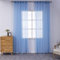 BOYOUTH Tende trasparenti in voile tinta unita, con occhielli per finestra, per camera da letto, soggiorno, hotel, celeste, 2 pannelli, 130 x 260 cm