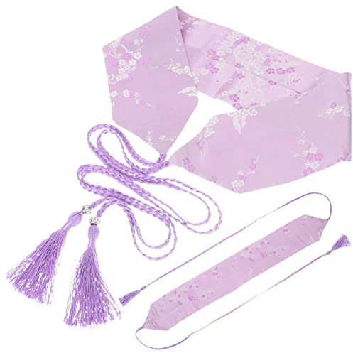 Holibanna Ceinture Élargie Brodée Respirant Pour Hanfu Et Kimono Accessoire Élégant Avec Franges Pour Costumes Traditionnels Et Chinois