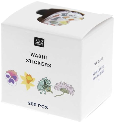 Rico Design Autocollants Washi Futschikato Fleurs