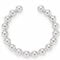JEWELS BY LEONARDO Ohrklemme Ciao Lollo 1 Stück • Ear-Cuff aus silberfarbenem Edelstahl • offener Ring aus aufgereihten kleinen Kügelchen • Schmuck Geschenk für Frauen • 024258