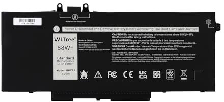 WLTree 68Wh 3HWPP Batterie pour Dell Latitude 5401 5410 5411 5501 5510 5511 Precision 3541 3550 3551 Inspiron 17 7706 15 7500 7506 2-in-1 Black Edition 10X1J N2NLL 1VY7F 3PCVM 401D9 JG75F Battery