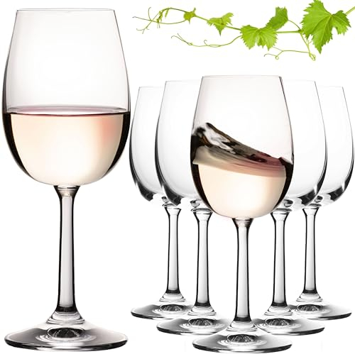 PLATINUX Weißweingläser 250ml Set 6-Teilig Weingläser aus Crystalline Glas Rieslinggläser Weinglas Spülmaschinenfest