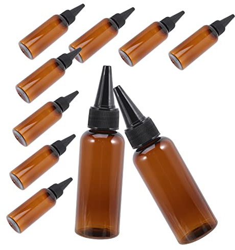 Mikinona 10pièces Flacon Applicateur Plastique Refillable Lot De Bouteilles Pour Et Soins Capillaires Pour Huile Liquide Et Peinture