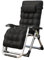 LSLIFE Zero Gravity Garden Chair folding Sun Loungers with Cup Holder & Cushion Adjustable Outdoor Reclining Garden Chairs for Patio Garden Beach (Black)