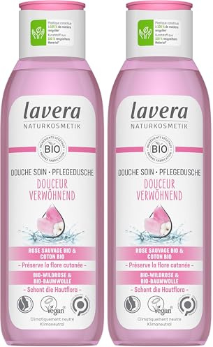 Pflegedusche sanft Bio (250 ml) – lavera – Schönheit und Hygiene – Duschgel (Packung mit 2)