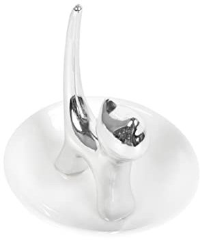 WESIEVYA Bandeja De Cerámica Para Joyas Anillos y Baratijas Plato De Gato Para Mujeres Elegante y