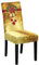 Odot Weihnachten Stuhlhussen mit 2-8 Stühlen Set, Rot Stretch Esstisch Stuhlhussen Hussen Waschbarer Stuhlbezug Sesselbezug für Weihnachtsfeier (4er Set,Gold)