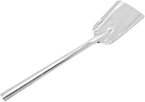 Lange Kohleschaufel aus Eisen in Silber für Kohle und Asche