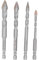 HappyFit 4-teiliges Hartmetall-Spiralbohrer-Set, multifunktionaler Steinbohrer mit Sandstrahl-Gewinde für Glaskeramik