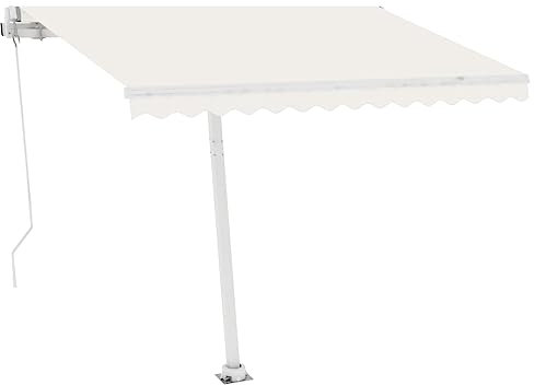 Generisch Store autoportant pour balcon - Rétractable manuellement - Pour terrasse et jardin - 300 x 250 cm - Anthracite