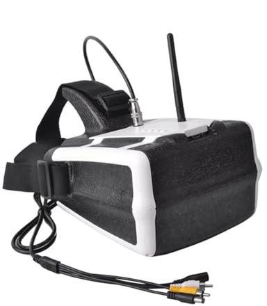 Janasiba 5,8G FPV-Brille 7-Display Empfänger 1280x800 40CH -Kompatible FPV-Video-Brille für FPV-Drohnen EU-Stecker