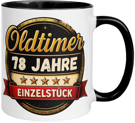 78. Geburtstag Mann Geschenk Tasse | Oldtimer – 78 Jahre Einzelstück | 78ter Geburtstag - Witziges Geburtstagsgeschenk Männer | Lustige Geburtstagstasse mit Spruch 78 Geburtstag | Made in Germany