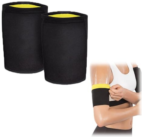 JUGUTA 1 Paar Sauna Armband Verstellbares, Arm Fitness, Bänder, Elastisches Armband Schweisbandset Für Sport Fitness Frauen Männer Schwarz Sauna Adjustable Arm Belt