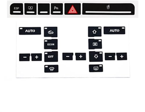 TaoZong Taste Aufkleber für Audi A4 B6 B7 2000–2008,Auto Klimaanlage Armaturenbrett A/C Taste Dash Klima Control Schalter Aufkleber Kit,D